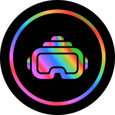 Modern b 'nin vektör çizimi sanal gerçekliğin simgesinden yoksundur