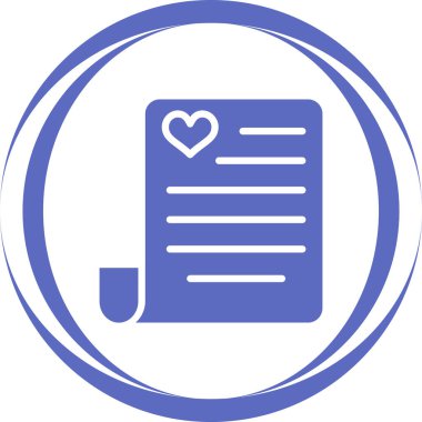 aşk harfi vektör simgesi ana hat biçiminde