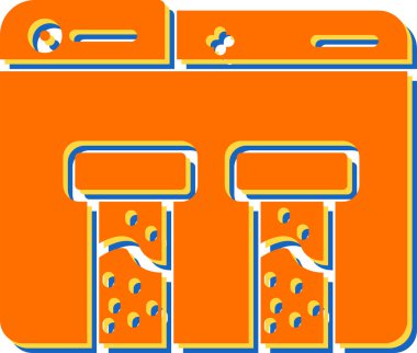 Bir binanın tasarımı için bir arkaplanın vektör illüstrasyonu