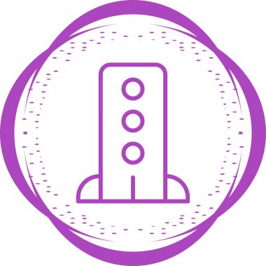 Benzersiz denetim sistemi çizgi vektör simgesi