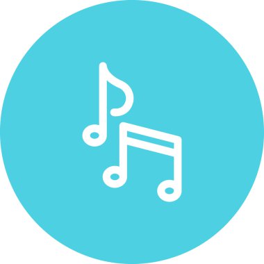 Müzik. Web simgesi basit illüstrasyon