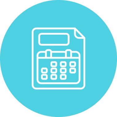 Hesap makinesi. Web simgesi basit illüstrasyon