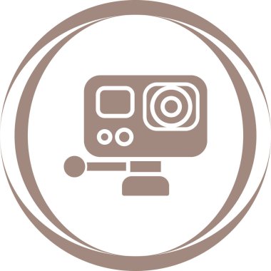 Benzersiz Kamera Vektörü Kabartma Simgesi