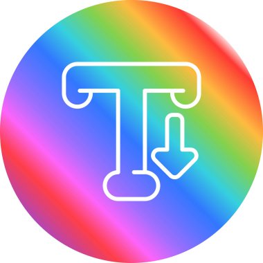 gökkuşağı gradyanı çizgi film harflerini gökkuşağı yazı tipiyle çiziyor