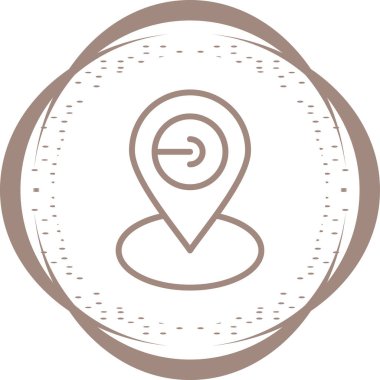 konum belirleyici simgesi. ince çizgi biçimi