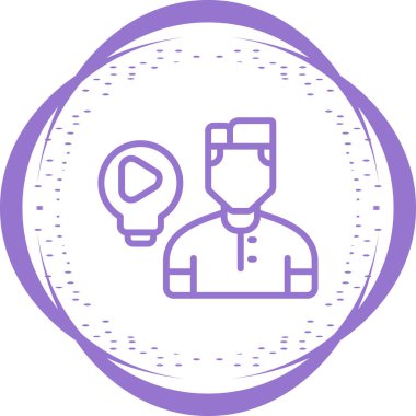 Doktor. Web simgesi basit illüstrasyon