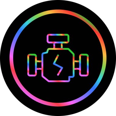 gradyan arkaplan bitimine sahip su pompası dairesel simgesi