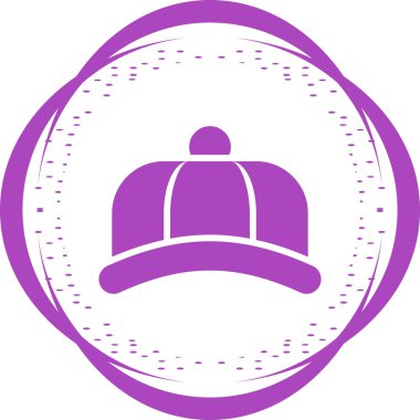 Bir şapka simgesinin vektör illüstrasyonu