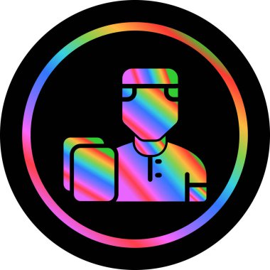 gökkuşağı gradyan vektör simgesi tasarımlı avatar erkek avatar