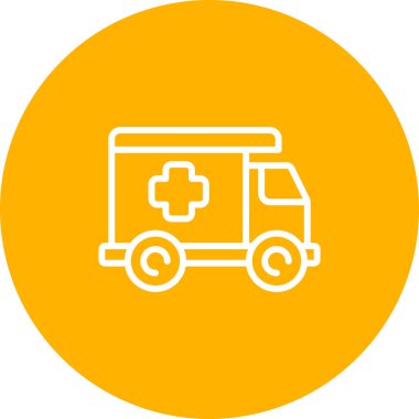 ambulans simgesi vektör illüstrasyonu