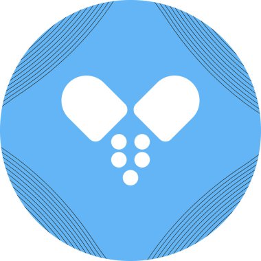 Kalp. Web simgesi vektör illüstrasyonu