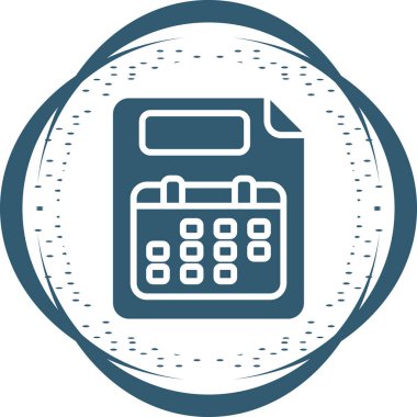 Takvim simgesinin vektör illüstrasyonu