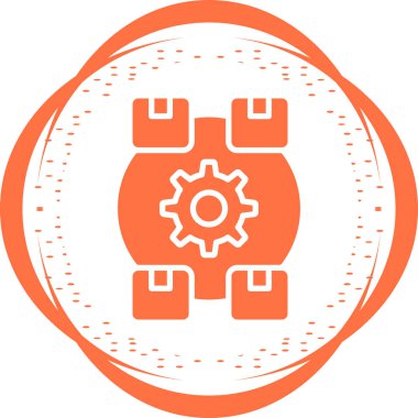 Bir dişli simgesini vektör çizim