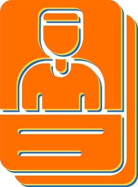 Bir kişi simgesinin vektör illüstrasyonu