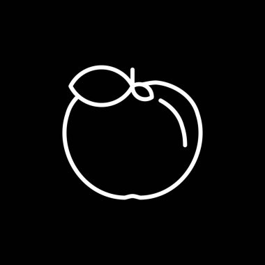 Bir elma simgesinin vektör illüstrasyonu