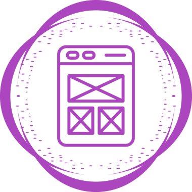 tarayıcı pencere vektör simgesi