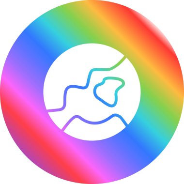 Gökkuşağı gradyan çizgisi bir gökkuşağı karikatürü çiziyor