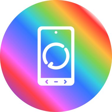 cep telefonunun gökkuşağı gradyan çizgi simgesi