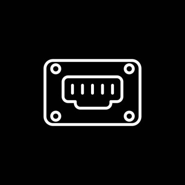 soket simgesi vektörü, izole işaret sembolü, logo pictogram