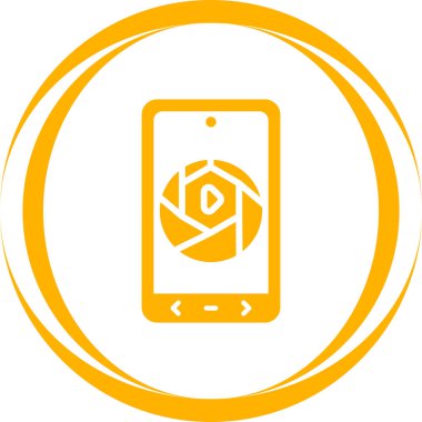 Cep telefonu simgesinin vektör illüstrasyonu