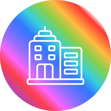 gökkuşağı gradyan çizimi bir karikatür üniversite binası gökkuşağı ile