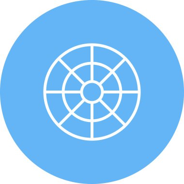 Dünyanın mavi ve beyaz ikonunun vektör illüstrasyonu