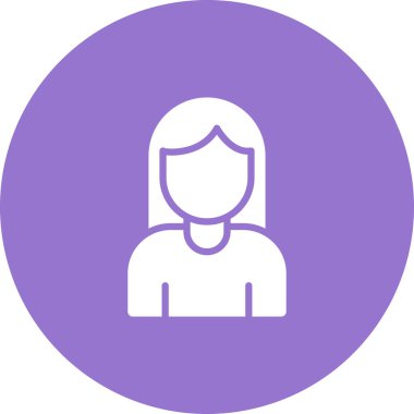 Bir kadın simgesinin vektör illüstrasyonu