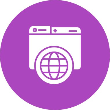 çamaşır makinesi ikon vektör çizimi