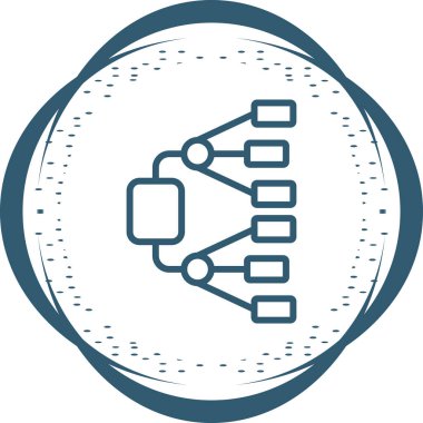 Moda tasarım tarzında ağ bağlantısı simgesi.