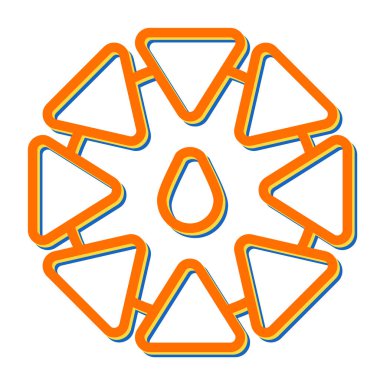 turuncu ve mavi geometrik soyut arkaplan