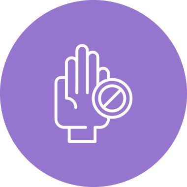 Bir dur simgesinin vektör illüstrasyonu