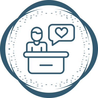 Moda tasarım tarzında müşteri servis simgesi