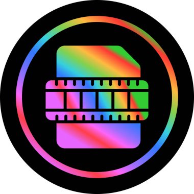 Çizgi film çemberindeki bir simgenin vektör çizimi