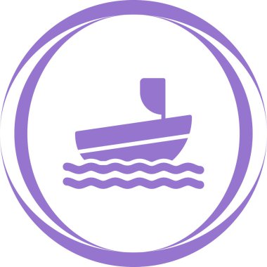 Bir gemi simgesinin vektör çizimi