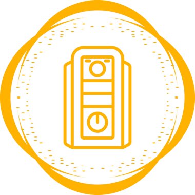 Bir bilet simgesinin vektör illüstrasyonu