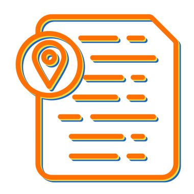 Modern bir harita simgesinin vektör illüstrasyonu