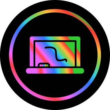 vektörde gökkuşağı renkli çizgi simgesi