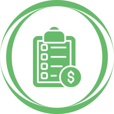 finansal rapor yuvarlanmış vektör simgesi