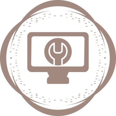 Monitör simgesini daire