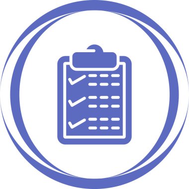 Kontrol listesi düz yuvarlanmış vektör simgesi