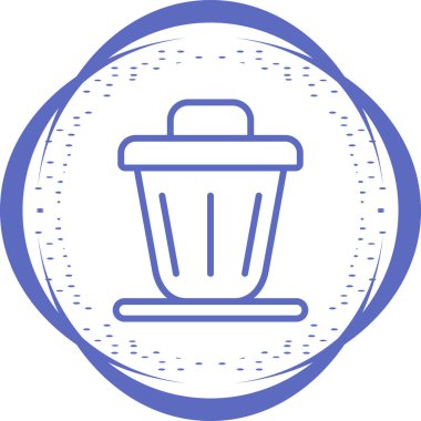 Çöp kutusu simgesi. Basit resimleme