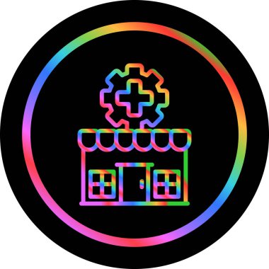 bir ev tabelasının gökkuşağı gradyanı çizimi