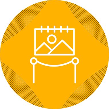 Müze simgesinin basit vektör illüstrasyonu