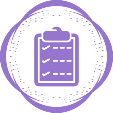 Kontrol listesi. Web simgesi basit illüstrasyon 