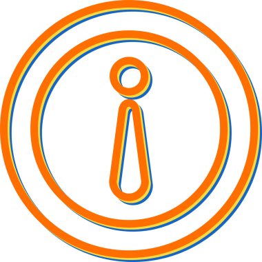 Modern bilgi simgesinin vektör illüstrasyonu          