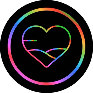 kalp web simgesi vektör illüstrasyonu