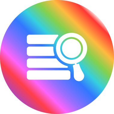 arama sembolü, büyüteç simgesi, web düğmesi, renkli illüstrasyon