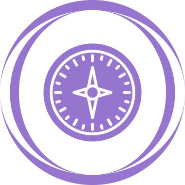 Pusula simgesini, basit vektör çizim 