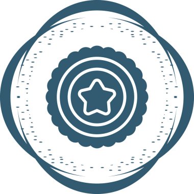 Rozet simgesinin vektör illüstrasyonu