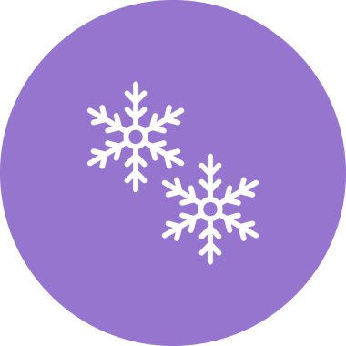 Kar Tanesi yassı ikonu, vektör çizimi. Kış sembolü